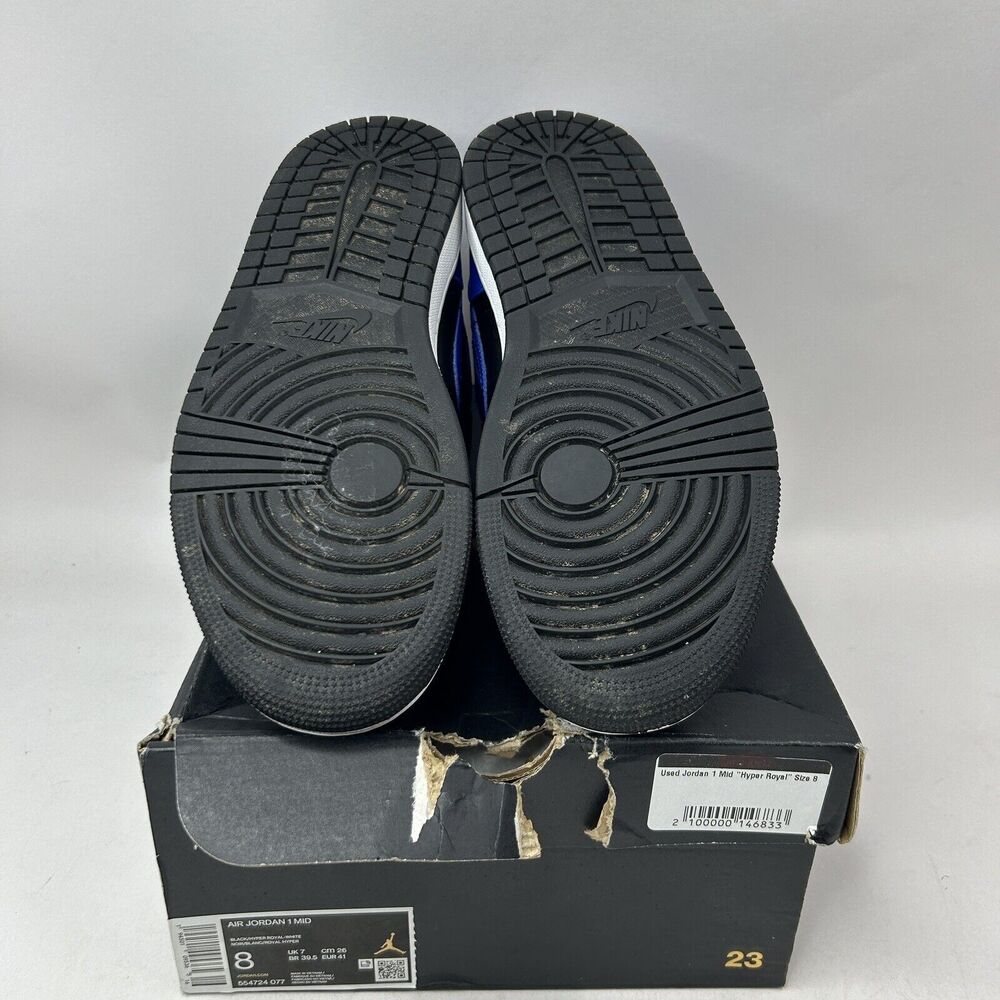 Nike Shoes Air Jordan 1 Mid Retro “Hyper Royal” 2023 - Picture 7 of 8